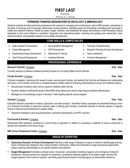 Genetics Student Resume Template | Premium Resume Samples & Example